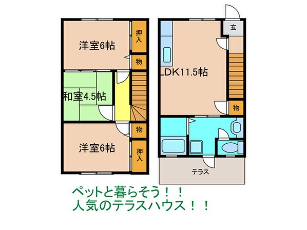 サンハイツＡ棟の物件間取画像